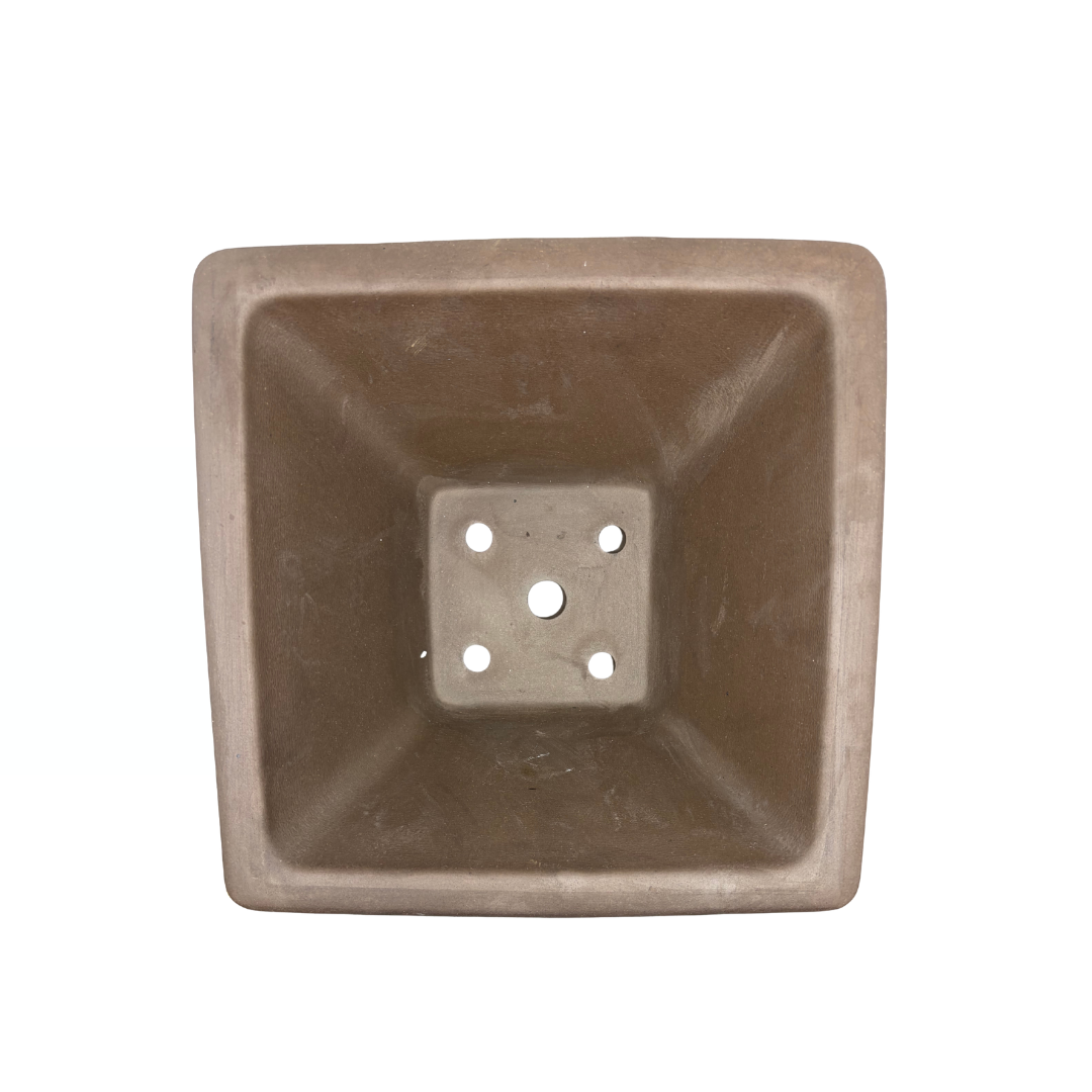 Bonsai pot unglazed – semi-cascade – square – 26 cm