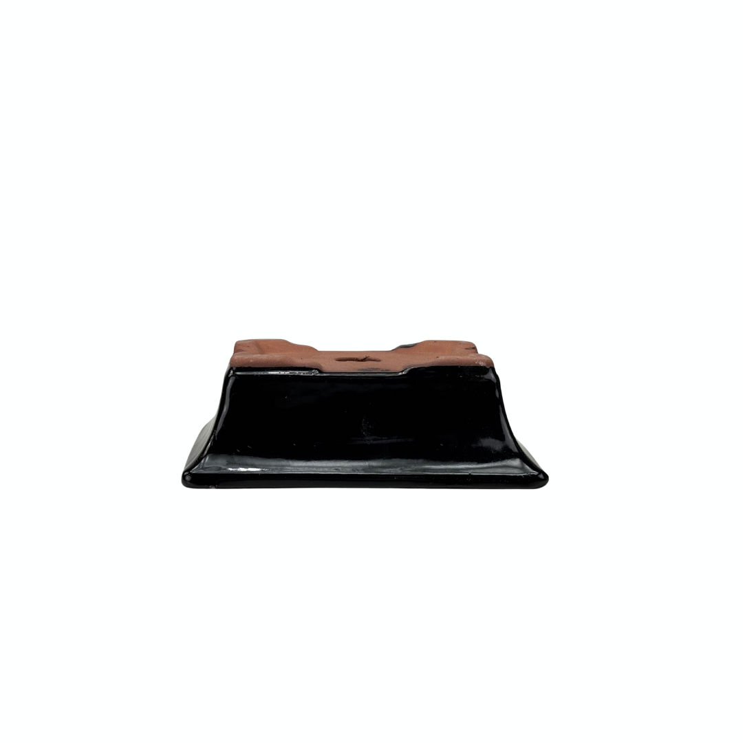 Bonsai pot black rectangle 14cm - set
