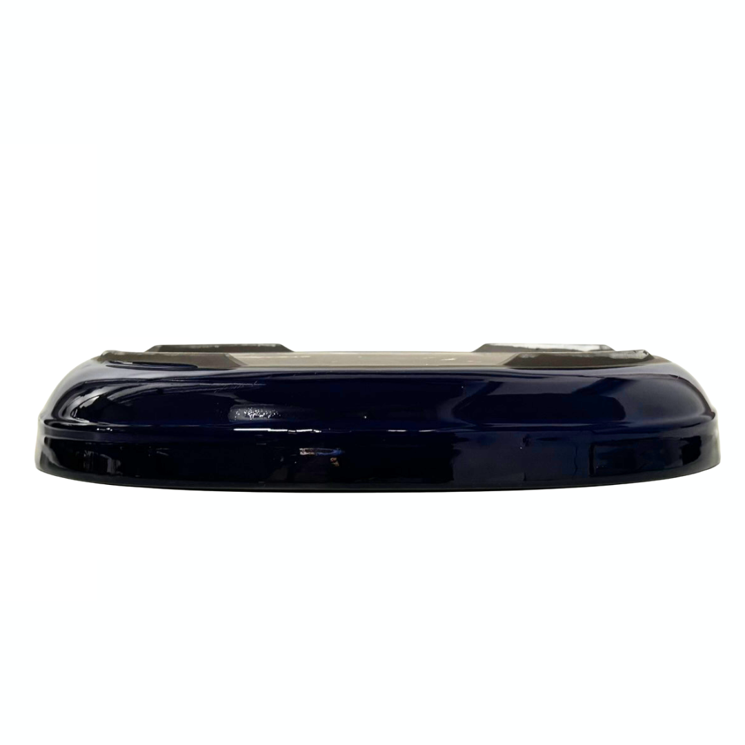 Bonsai pot - oval, glazed, blue (47cm wide)