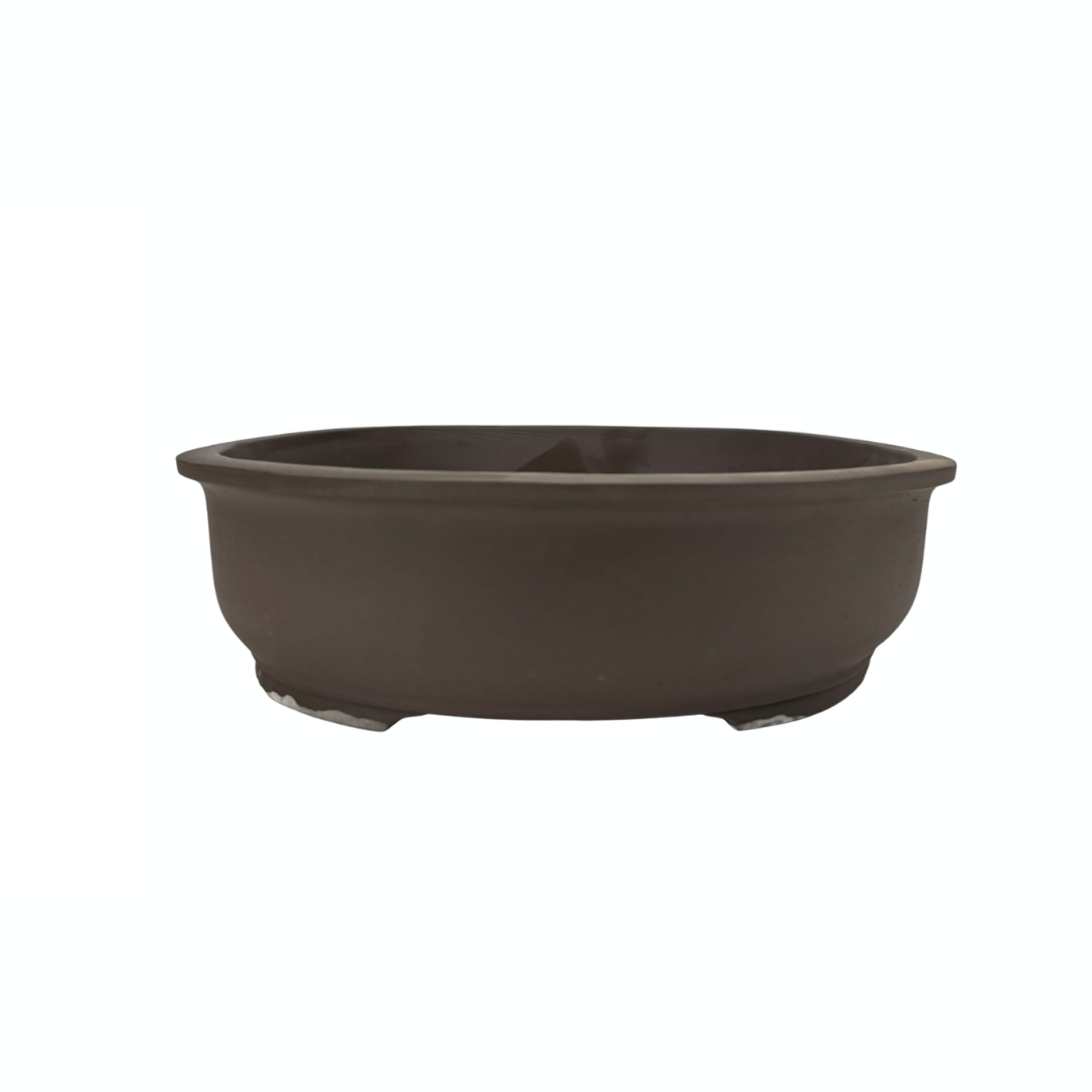 Bonsai pot - oval, unglazed (38cm wide)