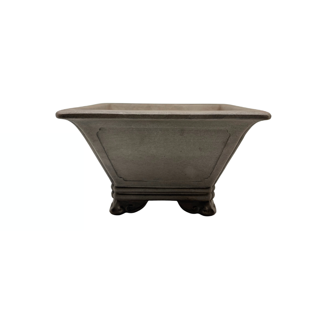 Bonsai pot unglazed – semi-cascade – square – 26 cm