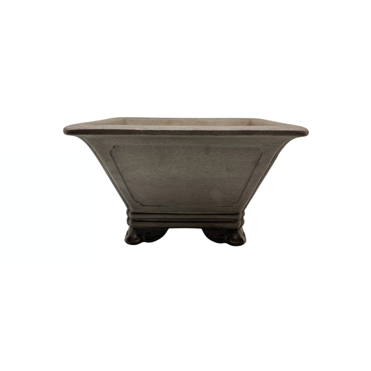Bonsai pot unglazed – semi-cascade – square – 26 cm
