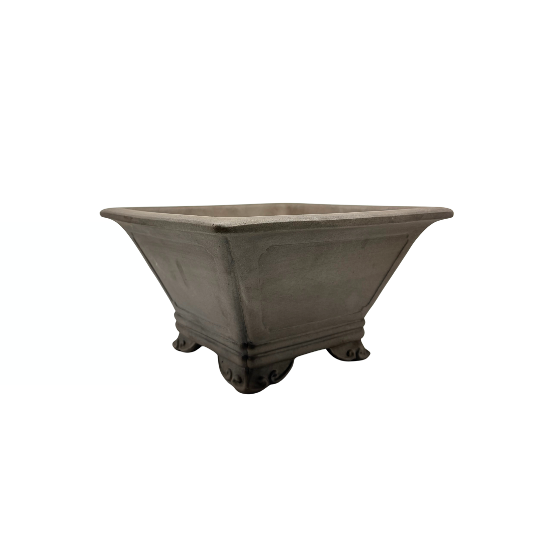 Bonsai pot unglazed – semi-cascade – square – 26 cm