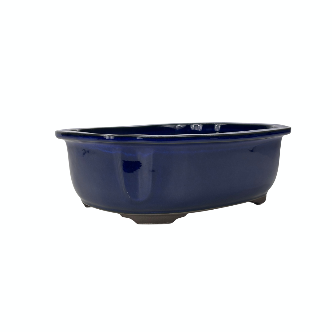 Bonsai pot blue mokko 28cm