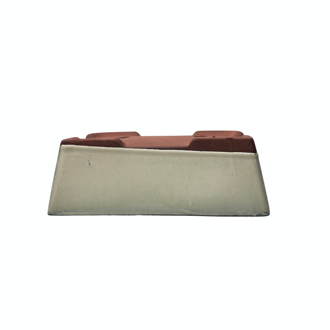 Bonsai pot cream rectangular 25cm - set