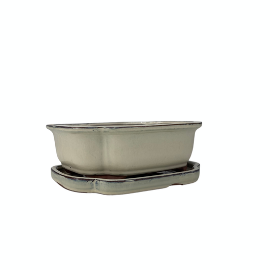 Bonsai pot cream mokko 32cm - set
