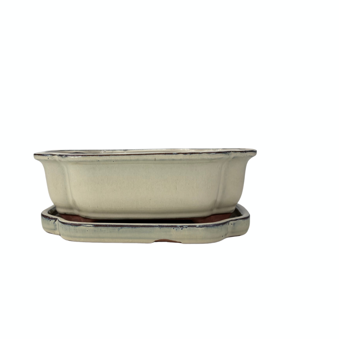 Bonsai pot cream mokko 26cm - set