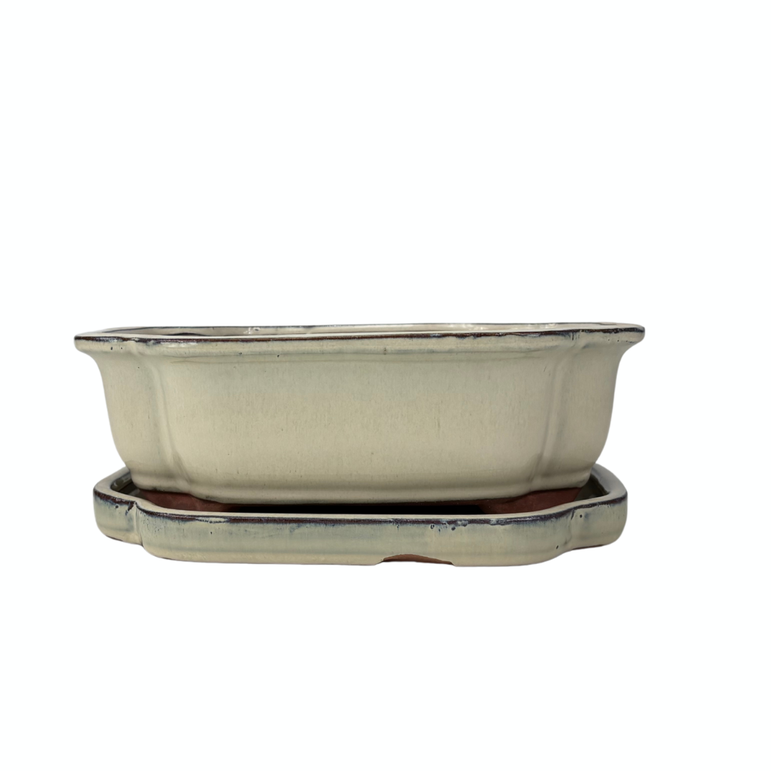 Bonsai pot cream mokko 32cm - set