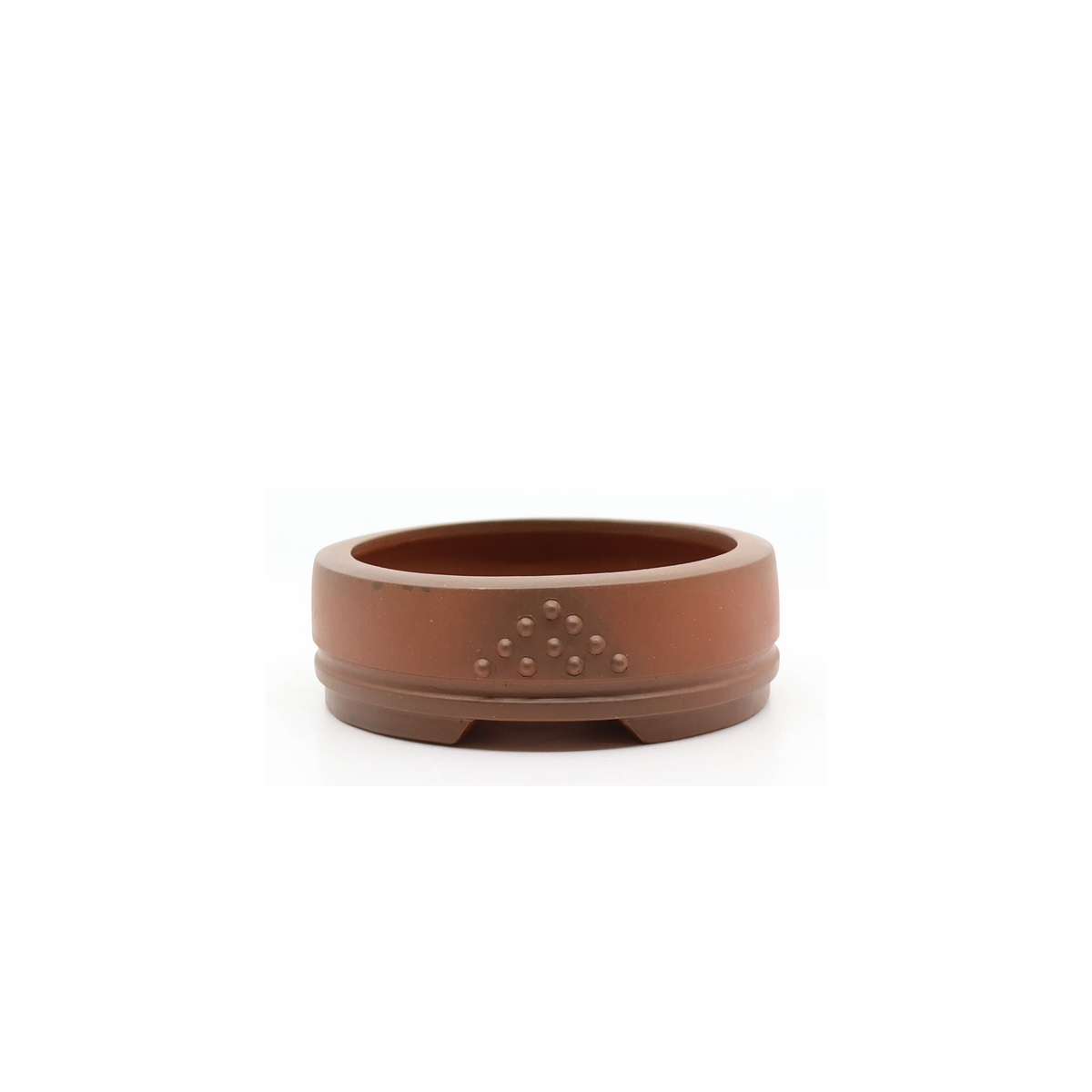 Bonsai pot ongeglazuurd rond 10cm