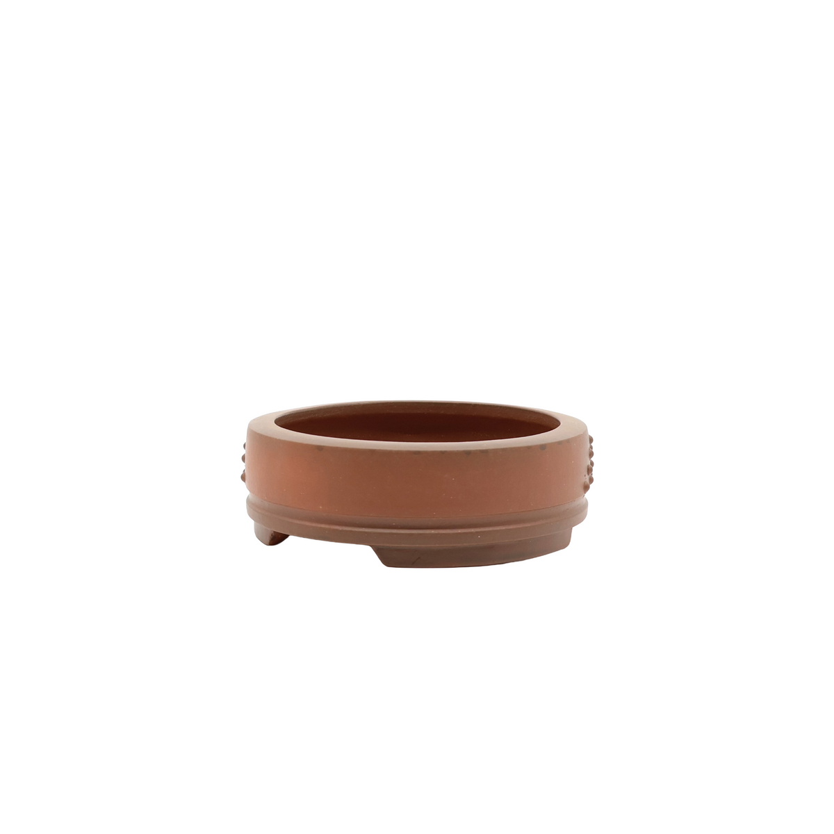 Bonsai pot ongeglazuurd rond 10cm