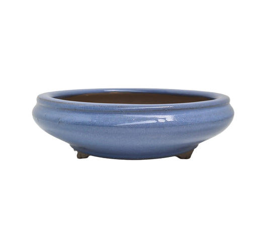 Bonsai pot light blue round 15cm