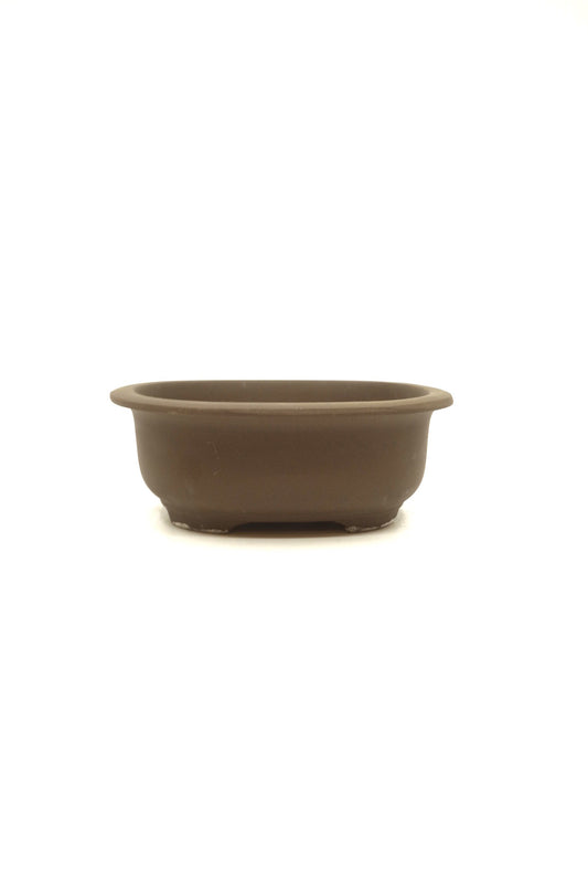 Bonsai pot ongeglazuurd ovaal 18cm